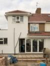 Home addition under construction with new windows on a residential house in the GTA